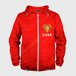 Ветровка с капюшоном мужская USSR СССР, цвет: 3D-белый