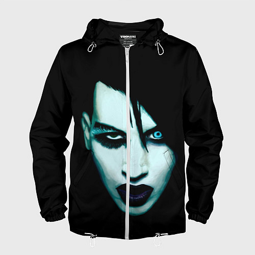 Мужская ветровка Marilyn Manson / 3D-Белый – фото 1