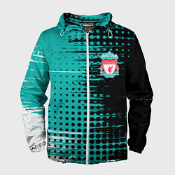 Ветровка с капюшоном мужская Liverpool Ливерпуль, цвет: 3D-белый