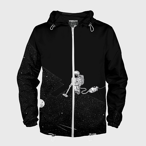 Мужская ветровка Космический клининг / 3D-Белый – фото 1