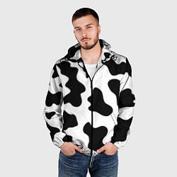 Ветровка с капюшоном мужская Му-му, цвет: 3D-черный — фото 2