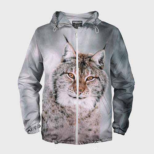 Мужская ветровка Рысь / 3D-Белый – фото 1