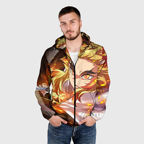 Мужская ветровка Клинок Рассекающий Демонов / 3D-Черный – фото 3