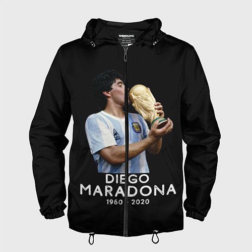 Мужская ветровка Diego Maradona / 3D-Черный – фото 1