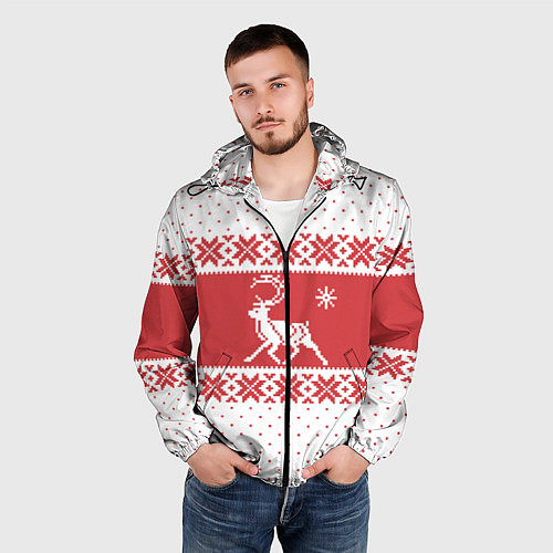 Мужская ветровка Северный Олень / 3D-Черный – фото 3