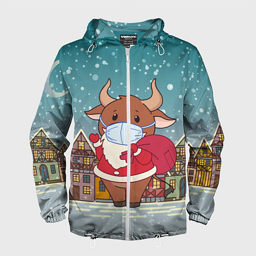 Мужская ветровка Бык с подарками 2021 / 3D-Белый – фото 1
