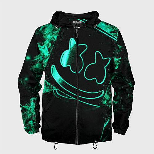 Мужская ветровка Marshmello / 3D-Черный – фото 1