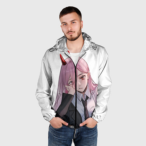 Мужская ветровка Человек Бензопила / 3D-Черный – фото 3