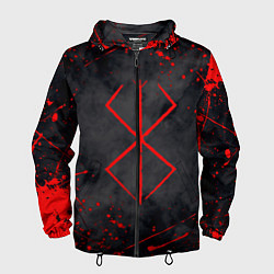 Ветровка с капюшоном мужская BERSERK БЕРСЕРК КЛЕЙМО, цвет: 3D-черный