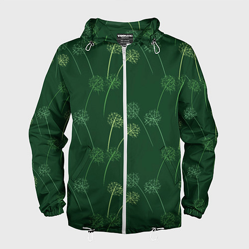 Мужская ветровка Одуванчики / 3D-Белый – фото 1