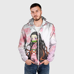 Ветровка с капюшоном мужская НЕЗУКА NEZUKO, цвет: 3D-белый — фото 2