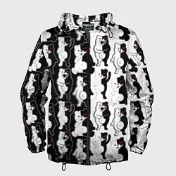 Ветровка с капюшоном мужская MONOKUMA МОНОКУМА ПАТТЕРН, цвет: 3D-черный