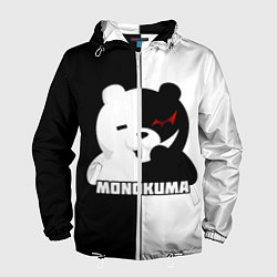 Ветровка с капюшоном мужская MONOKUMA МОНОКУМА BEAR, цвет: 3D-белый