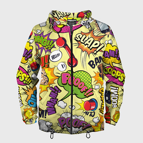 Мужская ветровка Комикс / 3D-Черный – фото 1