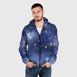 Ветровка с капюшоном мужская Небо в стиле Стимпанк, цвет: 3D-черный — фото 2