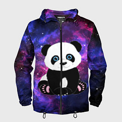 Ветровка с капюшоном мужская Space Panda, цвет: 3D-черный