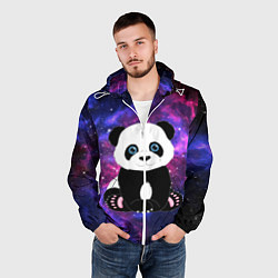 Ветровка с капюшоном мужская Space Panda, цвет: 3D-белый — фото 2