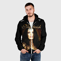 Ветровка с капюшоном мужская Nightwish, цвет: 3D-белый — фото 2