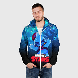 Ветровка с капюшоном мужская Сквик Squeak Brawl Stars, цвет: 3D-белый — фото 2