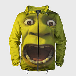 Ветровка с капюшоном мужская Shrek is Yelling, цвет: 3D-черный