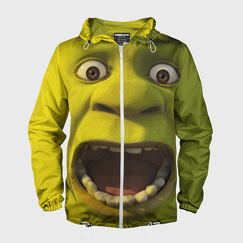 Мужская ветровка Shrek is Yelling / 3D-Белый – фото 1