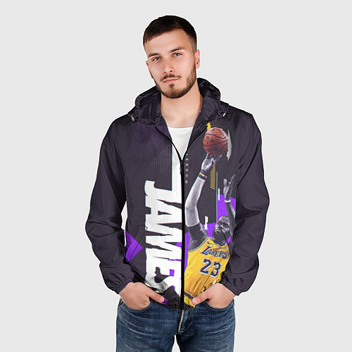 Мужская ветровка Леброн / 3D-Черный – фото 3
