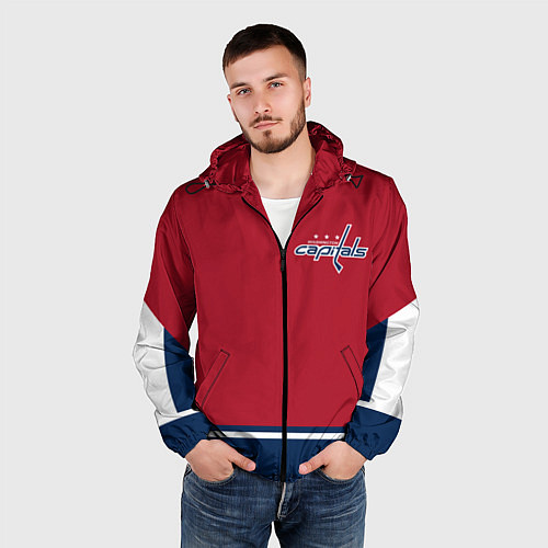 Мужская ветровка Washington Capitals / 3D-Черный – фото 3