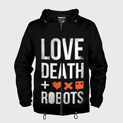 Ветровка с капюшоном мужская Love Death Robots, цвет: 3D-черный