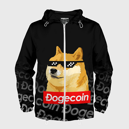 Мужская ветровка DOGECOIN DOGE ДОГИКОИН / 3D-Белый – фото 1