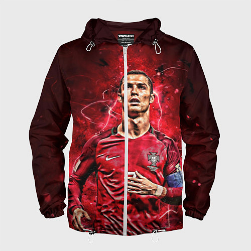 Мужская ветровка Cristiano Ronaldo Portugal / 3D-Белый – фото 1