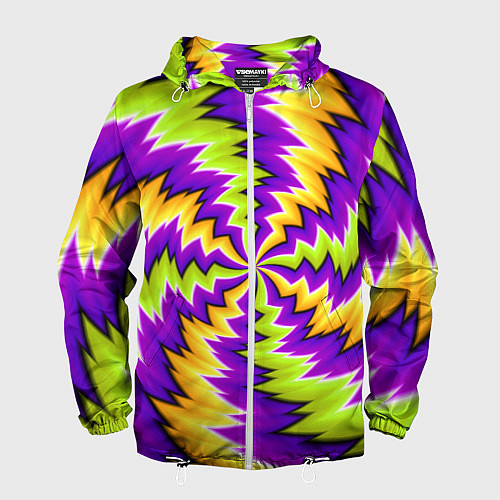 Мужская ветровка ЛЕДЕНЕЦ КОНФЕТА КАРАМЕЛЬ / 3D-Белый – фото 1