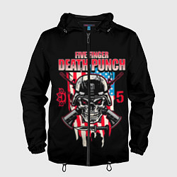 Ветровка с капюшоном мужская 5FDP Five Finger Death Punch, цвет: 3D-черный