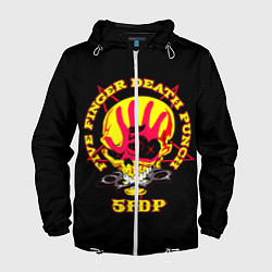 Ветровка с капюшоном мужская Five Finger Death Punch FFDP, цвет: 3D-белый