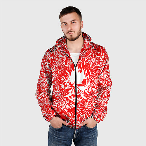 Мужская ветровка Samurai / 3D-Черный – фото 3