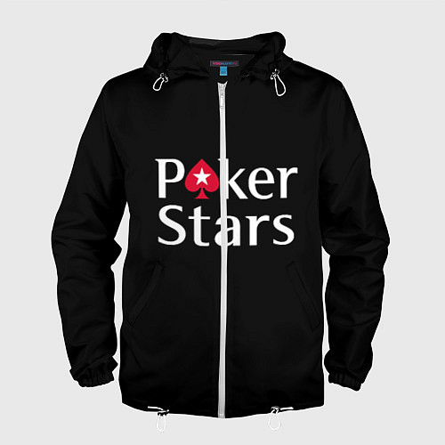 Мужская ветровка Poker Stars / 3D-Белый – фото 1