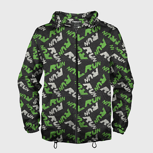 Мужская ветровка RUN / 3D-Черный – фото 1
