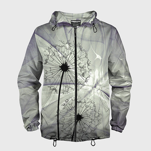 Мужская ветровка Одуванчики / 3D-Черный – фото 1