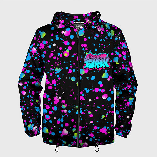 Мужская ветровка FRIDAY NIGHT FUNKIN NEON / 3D-Черный – фото 1