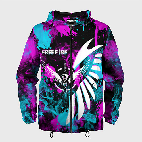 Мужская ветровка FREE FIRE NEON / 3D-Черный – фото 1