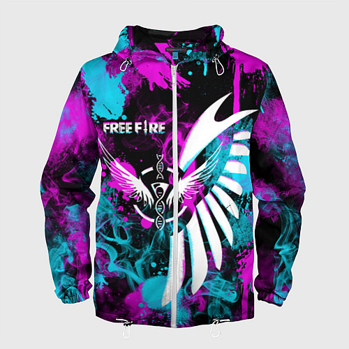 Мужская ветровка FREE FIRE NEON / 3D-Белый – фото 1