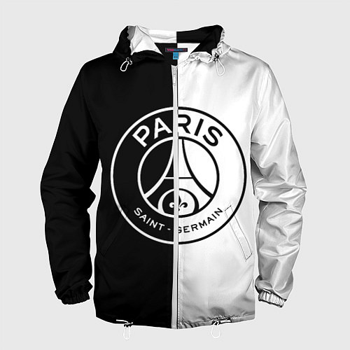 Мужская ветровка ФК ПСЖ PSG BLACK & WHITE / 3D-Белый – фото 1