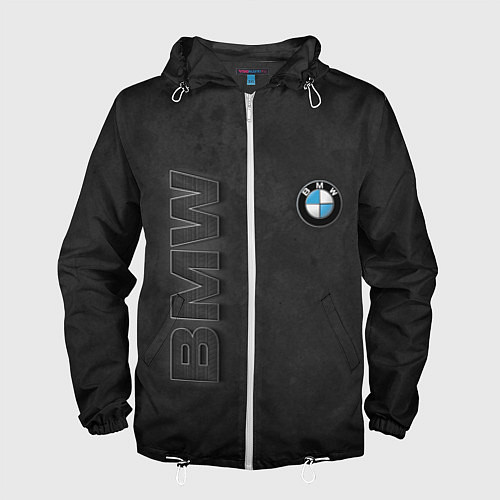 Мужская ветровка BMW LOGO AND INSCRIPTION / 3D-Белый – фото 1