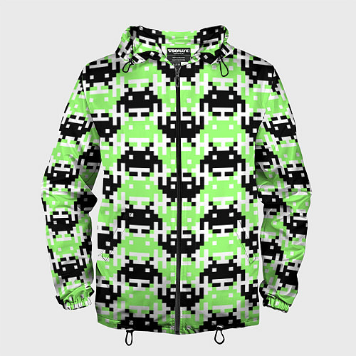 Мужская ветровка Space Invaders Old game Z / 3D-Черный – фото 1