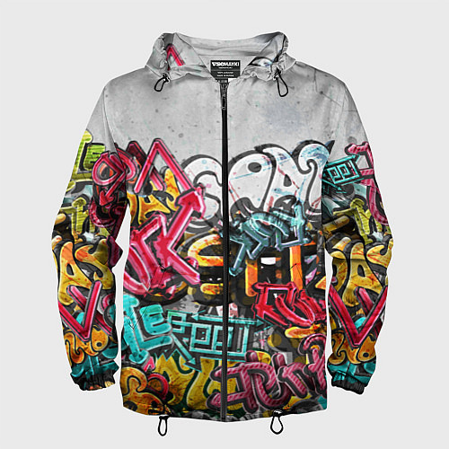 Мужская ветровка Graffiti on the wall / 3D-Черный – фото 1