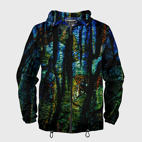 Мужская ветровка Разноцветная гора / 3D-Черный – фото 1