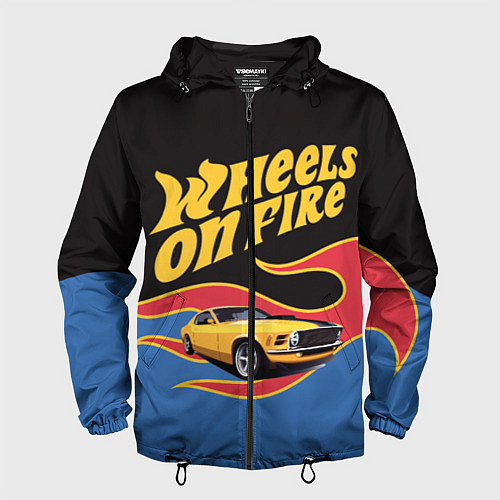 Мужская ветровка Hot Wheels Хот Вилс / 3D-Черный – фото 1