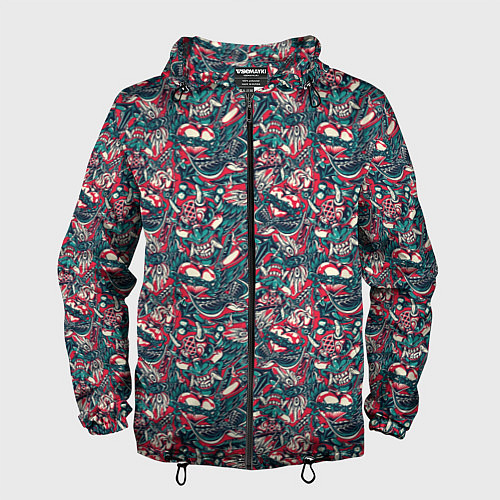 Мужская ветровка Happy Halloween / 3D-Черный – фото 1