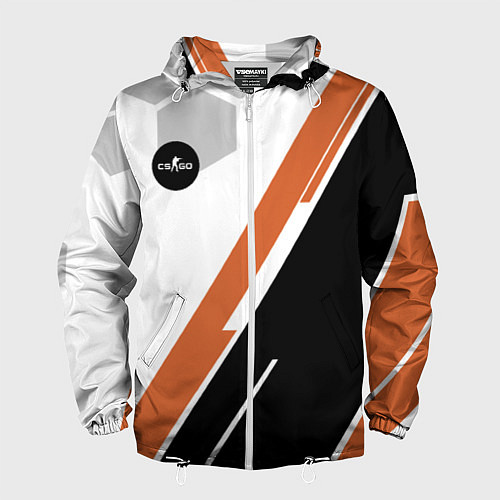 Мужская ветровка CS:GO Asiimov Edition / 3D-Белый – фото 1