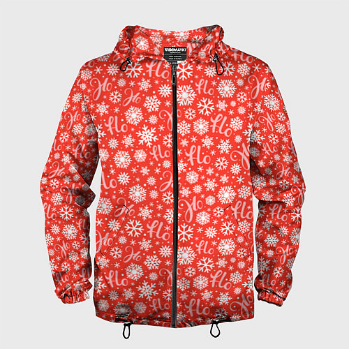 Мужская ветровка Смех Санты Ho Ho Ho / 3D-Черный – фото 1