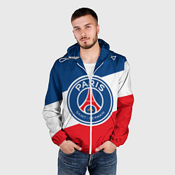 Ветровка с капюшоном мужская Paris Saint-Germain FC, цвет: 3D-белый — фото 2